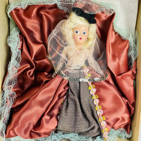 Fairyland Dolls 8" Venetian Lady 603 1940's VTG Hard Plastic Fashion Doll - Picture 2 of 12